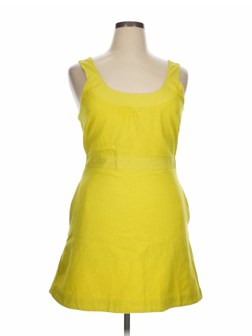 Maeve Anthropologie Chartreuse Mini Dress Size 14